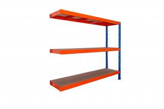 Prístavok k regálu 1800x2000x600, 3 police Farba: Oranžová a modrá