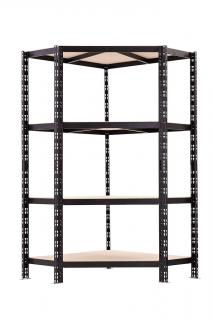Rohový policový záťažový regál 1800x900x400mm, nosnosť 800kg