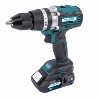 Aku vrtačka s príklepom bezuhlíková 18 V, 70 Nm + 2 batérie 2.0 Ah + nabíječka 2.4 A XT102861