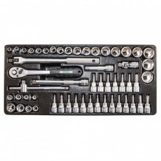 Gola sada 3/8" sada 54-dielna, PVC pláto HA004