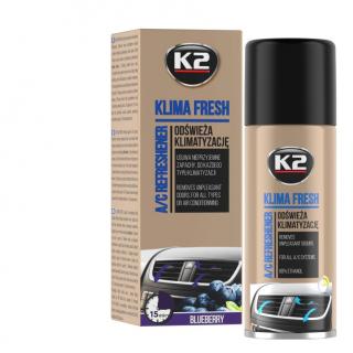 K2 KLIMA FRESH 150ml osviežovač klimatizácie - granát Balenie: K2 KLIMA FRESH BLUEBERRY 150ml