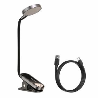 Baseus DGRAD-0G mini LED lampa na čtení s klipově šedou