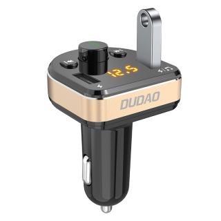 Dudao FM Transmitter Bluetooth nabíječka do auta MP3 3.1 A 2x USB černá (R2Pro černá)