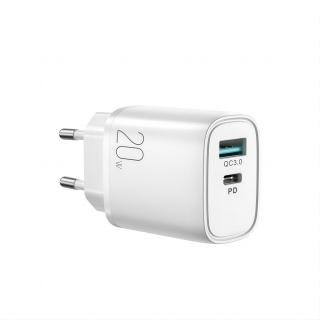 Rychlonabíječka Joyroom USB-A QC3.0 / USB-C PD 20W bílá (L-QP2011)