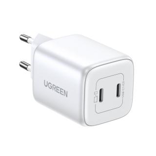 Ugreen Rychlonabíječka GaN 2 x USB-C 45W QC PD Ugreen CD294 - bílá