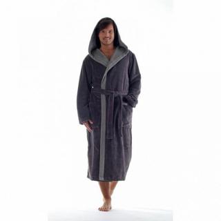 unisex savý župan Vestis 3959 Tampa DUO 9551 antracit - S antracit