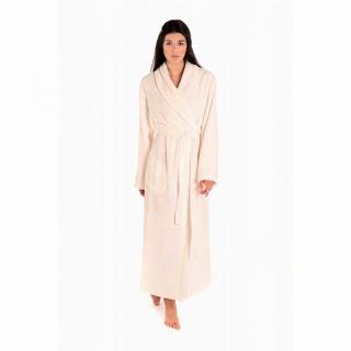 unisex župan Vestis 2156 SIENA dlouhá 1151 krémová límec - L krémová