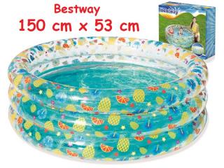 Bestway 51045 Nafukovací okrúhly bazén pre deti Ovocie 150 cm x 53 cm