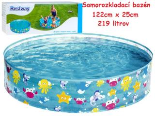 Bestway 55028 Samorozkladací Detský bazén  122 cm x 25 cm