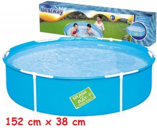 Bestway 56283 Bazén pre deti s kovovou konštrukciou Steel Frame Pool 152 x 38 cm, modrý