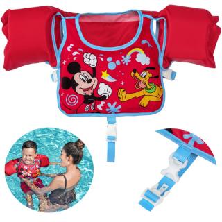 Bestway 9101C Plávacia Vesta s Rukávnikami Disney Mickey Mouse, 3-6rokov