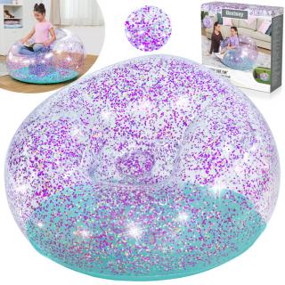 Bestway® Glitter Dream Detské Nafukovacie Kreslo Trblietavé 114cm
