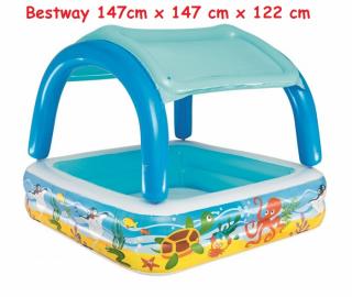 Bestway Nafukovací bazén so strieškou 147cm