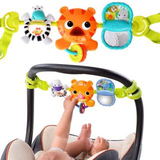 BRIGHT STARTS Hračka do kočíka Tiger Bar, 0 m+, Edukačná hračka - Prívesok na kočík, autosedačku, postieľku na batérie