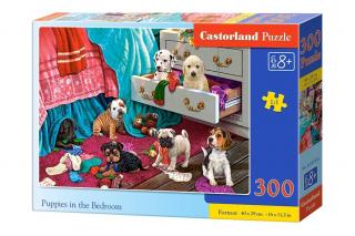 Castorland, Puzzle Šteniatka v spálni, 300 ks