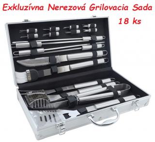 Cattara Exkluzívna Grilovacia sada náradia nerezová 18ks ALU kufrík