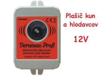 Deramax Odpuzovač Profi do 500m2 - plašič kun a hlodavcov 12V s adaptérom