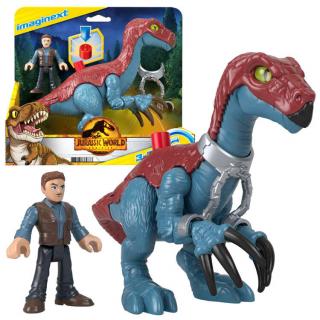 Fisher-Price Imaginext Jurský svet Sada figúrka Dinosaurus Therizinosaurus a Postavička Owen