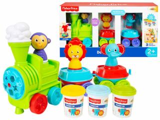 Fisher Price Kreatívny Vláčik Lokomotíva s plastelínou a formičkami