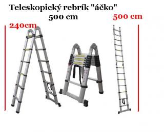G21 Teleskopický rebrík - Ačko - 500 cm (AKCIOVÁ CENA)