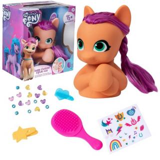 Hasbro Hlava na Česanie Poník My Little Pony Sunny Starscout + korálky a nálepky, fialové vlasy