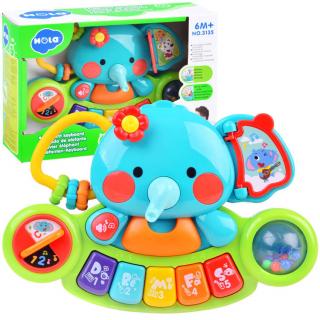 Hola Toys Destký Klavír Slon so svetlom a zvukom
