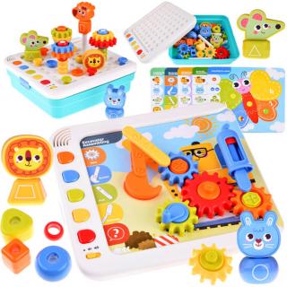 HOLA Toys Interkatívny Vzdelávací Panel na batérie so zvukom + kocky