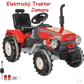 JAMARA Elektrický traktor Power Drag 12V, červený