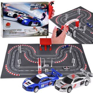 JOKO Autodráha Konštrukcia 64 cm x 39cm + 2 autá Audi na diaľkové ovládanie