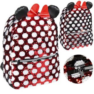JOKO Detský Batoh Disney Minnie Mouse 40cm, trbiietavý červený