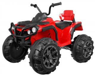 Joko Elektrická štvorkolka ATV 2x45W, Kožené sedadlo, Penové Odpružené kolesá, Rádio, USB, červená