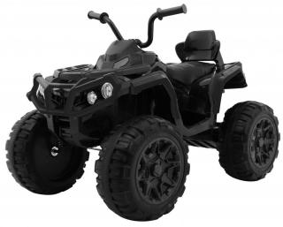 Joko Elektrická štvorkolka ATV 2x45W, Kožené sedadlo, Penové Odpružené kolesá, Rádio, USB, čierna
