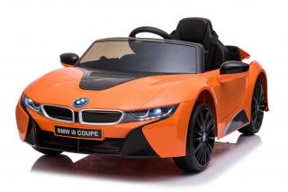 JOKO Elektrické autíčko BMW I8 COUPE LIFT, penové kolesá, kožené sedadlo, USB, MP3, oranžové