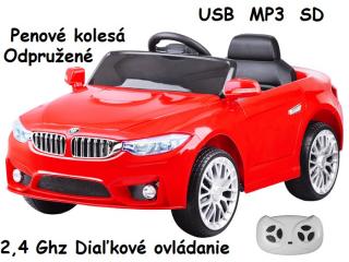 JOKO Elektrické autíčko BW BETA, penové kolesá, USB, MP3, odpružené, červené