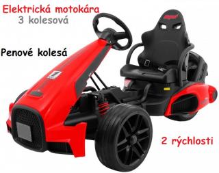 JOKO Elektrické autíčko, elektrická Motokára, 3-kolesová, Bolid XR-1, penové kolesá, červená ()