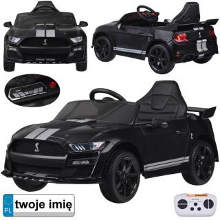 JOKO Elektrické Autíčko Ford Mustang Shelby GT500, penové kolesá, kožené sedadlo, FM Rádio, čierne