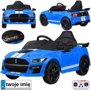 JOKO Elektrické Autíčko Ford Mustang Shelby GT500, penové kolesá, kožené sedadlo, FM Rádio, modré