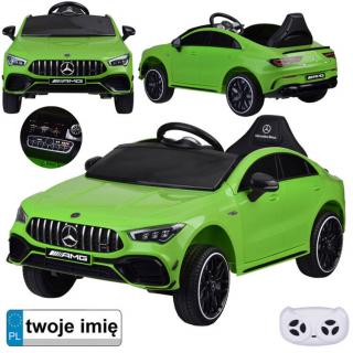 JOKO Elektrické Autíčko Mercedes AMG CLA 45s 4x4, penové kolesá, kožené sedadlo, Efekt HOJDANIA, zelené