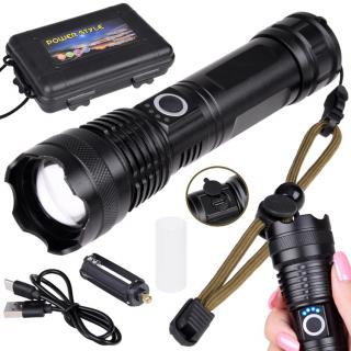 JOKO Hliníkové Svietidlo LED + Zoom, vodotesné s púzdrom, USB nabíjačka