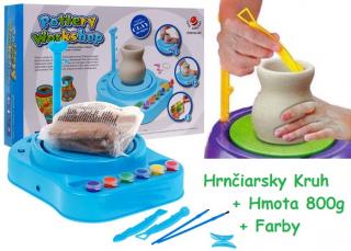 JOKO Hrnčiarsky kruh s modelovacou hmotou 800g a farbami