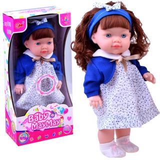 JOKO Interaktívna bábika s dlhými vlasmi 37cm, modrá