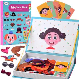 JOKO Magnetická Kniha, magnetické puzzle Veselé tváre Happy Face 