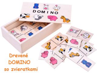 JOKO Obrázkové domino pre deti zvieratká, drevené