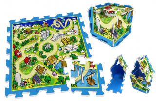 JOKO Penové Puzzle Mesto s cestami pre autá 31cm x 31cm