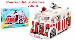 JOKO Plastová stavebnica Auto so Zmrzlinou a Nanukmi, Zmrzlinové auto 1000ks