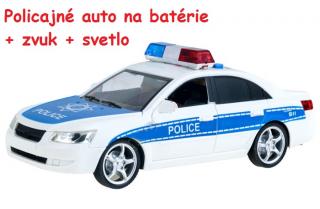 JOKO Policajné auto na batérie 24cm so zvukom a svetlom + otváracie dvere