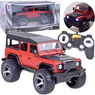 JOKO RC Auto Land Rover Defender 110 s LED svetlom 34cm, na diaľkové ovládanie, červené