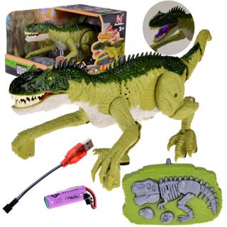 JOKO RC Dinosaurus na diaľkové ovládanie so svetlom a zvukom, zelený