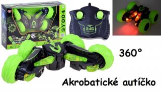 JOKO RC Kaskadérske Autíčko STUNT 360 Rotate na diaľkové ovládanie + svetlo, zelené