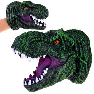 JOKO Ručná Bábková Hlava Dinosaura Dinosaurux T-REX, Rukavica, zelená